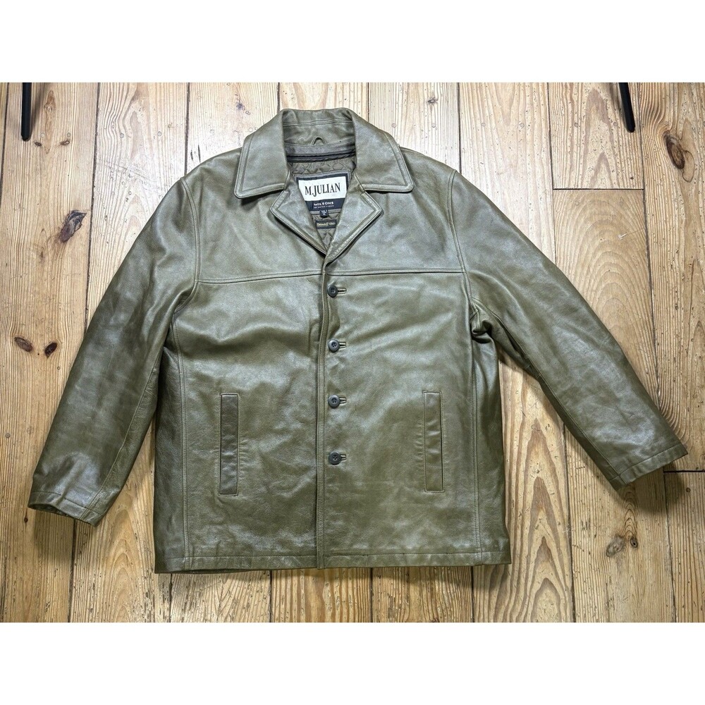 Vintage Wilsons Leather M Julian Green Leather Thinsulate Blazer Style Jacket XL